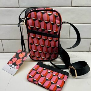 DVF for Target Pink Geometric Patterned Crossbody Bag